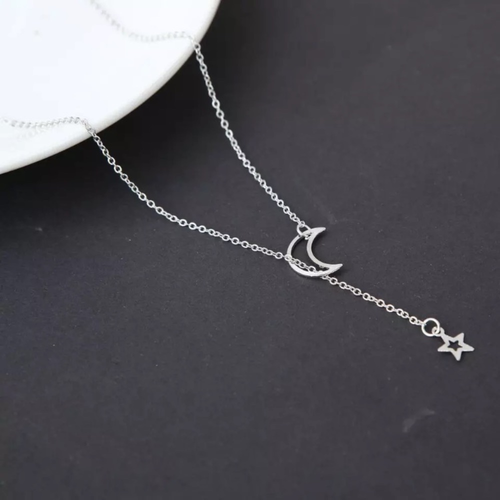🔴5/$15🔴CLEARANCE Silver Moon Dainty Choker NEW - Picture 3 of 12